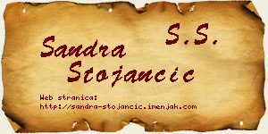Sandra Stojančić vizit kartica